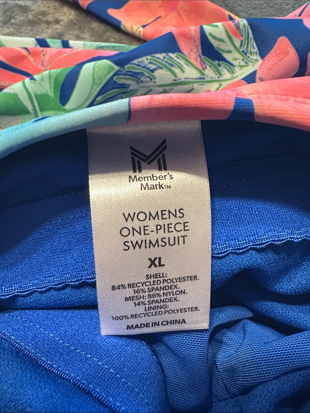 NWTS Members MarkTropical Floral Wrap 1-Piece Swimsuit Sz XL - Picture 9 of 12